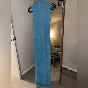 Shein Sleeveless Blue Maxi Dress